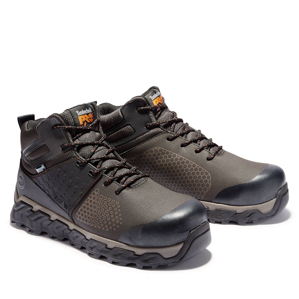 Timberland Μποτακια Εργασίας Ανδρικα Βαθυ Καφε - Pro® Ridgecomp Toe - Greece 7982106-VQ